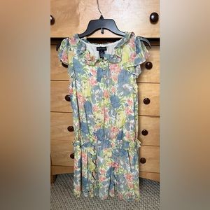 RALPH LAUREN Floral Ruffle Dress Girls Size 16